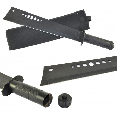 Maczeta Modern Full Black ze Schowkiem 49cm