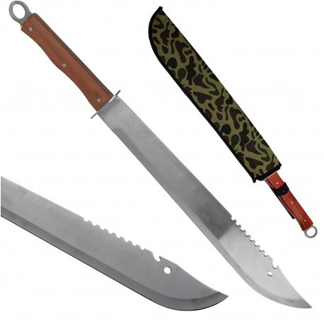 Maczeta Karczownik Full Tang 68cm Drewniana Okładzina + Pokrowiec