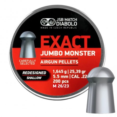 Śrut Diabolo JSB Exact Jumbo Monster Redesigned SHALLOW 5,52mm 200szt