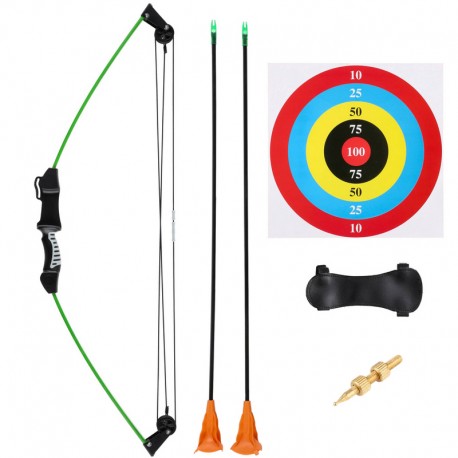 Łuk bloczkowy dla dzieci NXG CB Cadet4 Set 15 lbs zielony na przyssawki