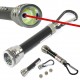 2w1 Latarka LED + Wskaźnik Laserowy Czerwony z Karabińczykiem