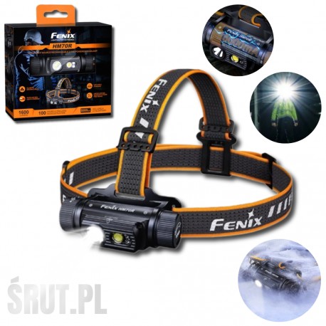 Latarka czołowa czołówka FENIX HM70R 1600lm 5000mAh