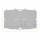 Kufer na broń Megaline 130x35x12 czarny klamry