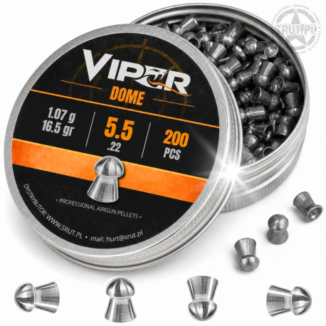 Śrut Diabolo - VIPER DOME - 5,5mm 1,07g 16,5gr 200szt
