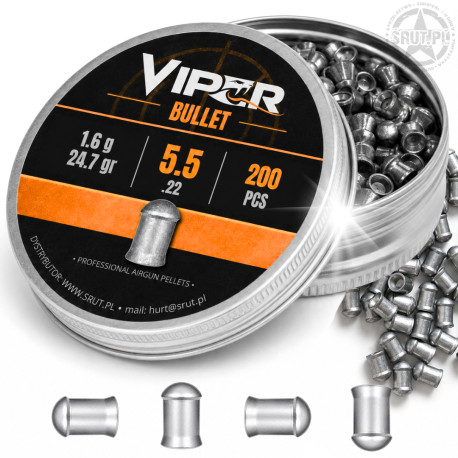 Śrut Diabolo - VIPER BULLET - 5,5mm 1,6g 24,7gr 200szt