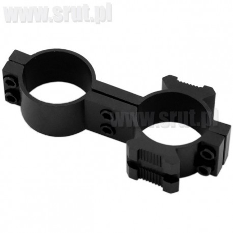 Uchwyt na lunetę (1 cal) do latarki/lasera (1 cal) + 2 szyny RIS