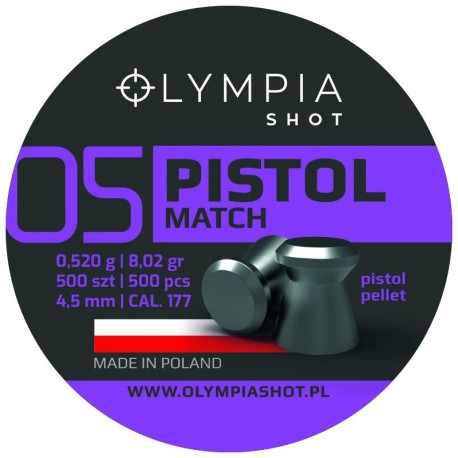 Śrut Olympia Shot Pistol Match 4,5 mm 500 szt.