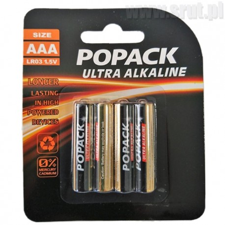 Baterie alkaliczne AAA LR03 1,5 V (zestaw 4 szt.)